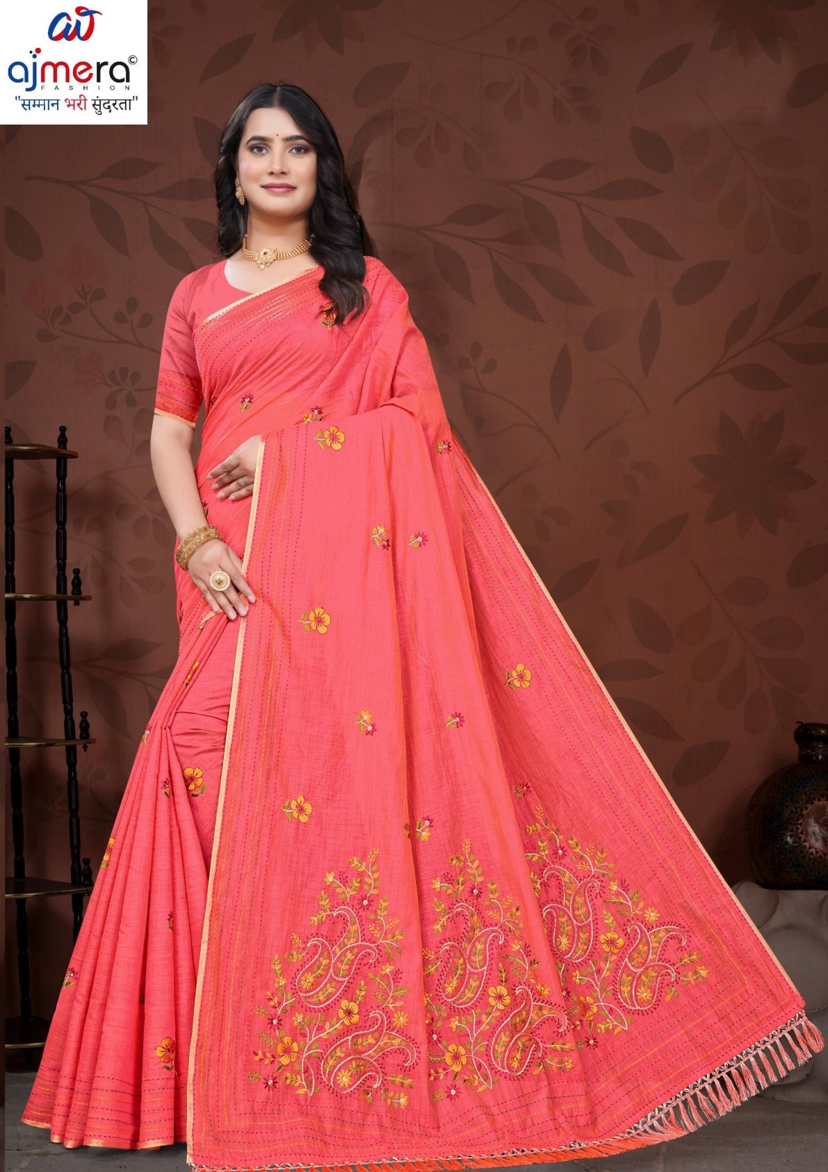Pure Cotton Saree with Blouse Piece for Premium Ethnic and Traditional Wear | PUT-BHAKTI