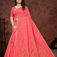 Pure Cotton Saree with Blouse Piece for Premium Ethnic and Traditional Wear | PUT-BHAKTI