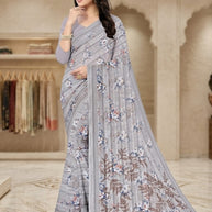 Classic Printed Saree without Blouse for Timeless Traditional Style | CAS-SMART SILK