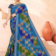 Graceful Printed Saree with Blouse Piece for Modern Ethnic Fashion | SNR-NAVJYOTI
