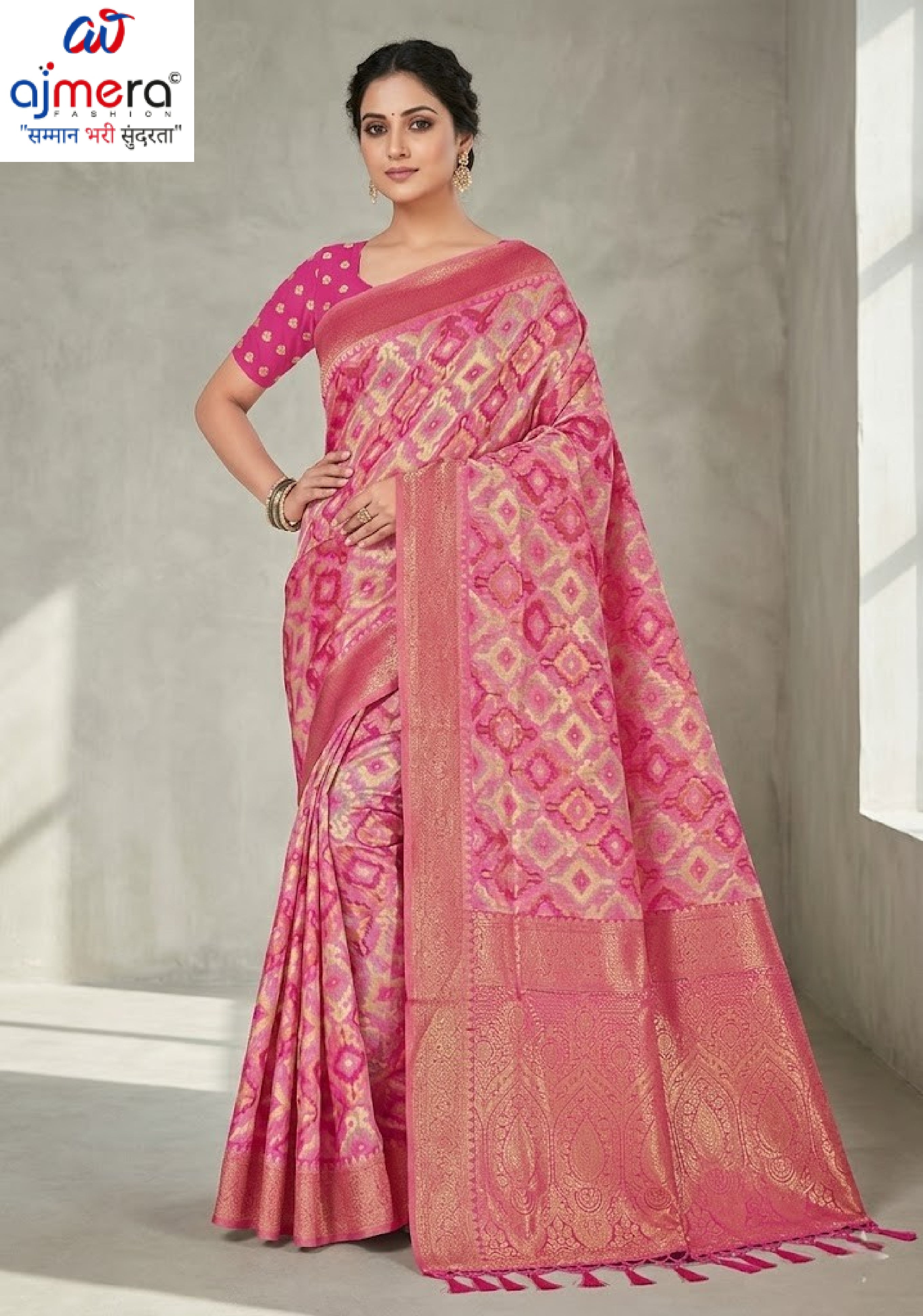 Stylish Jacquard Silk Saree with Blouse Piece for Festive Collection | TUL-CHANDRAMUKHI COTTON VOL-01