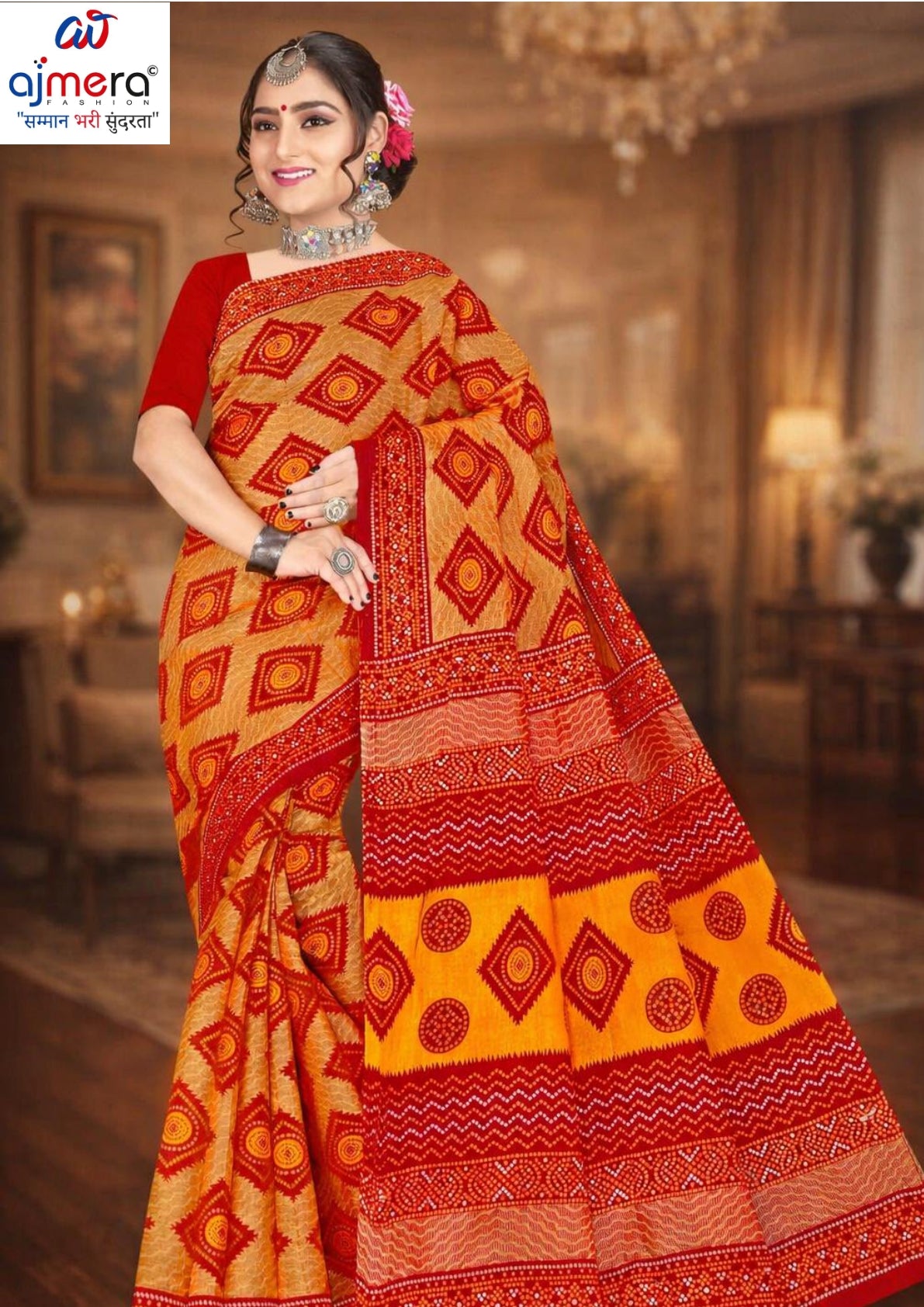 Handloom Cotton Saree with Without Blouse for Premium Ethnic and Traditional Wear | DS-CHIKU BANDHANI