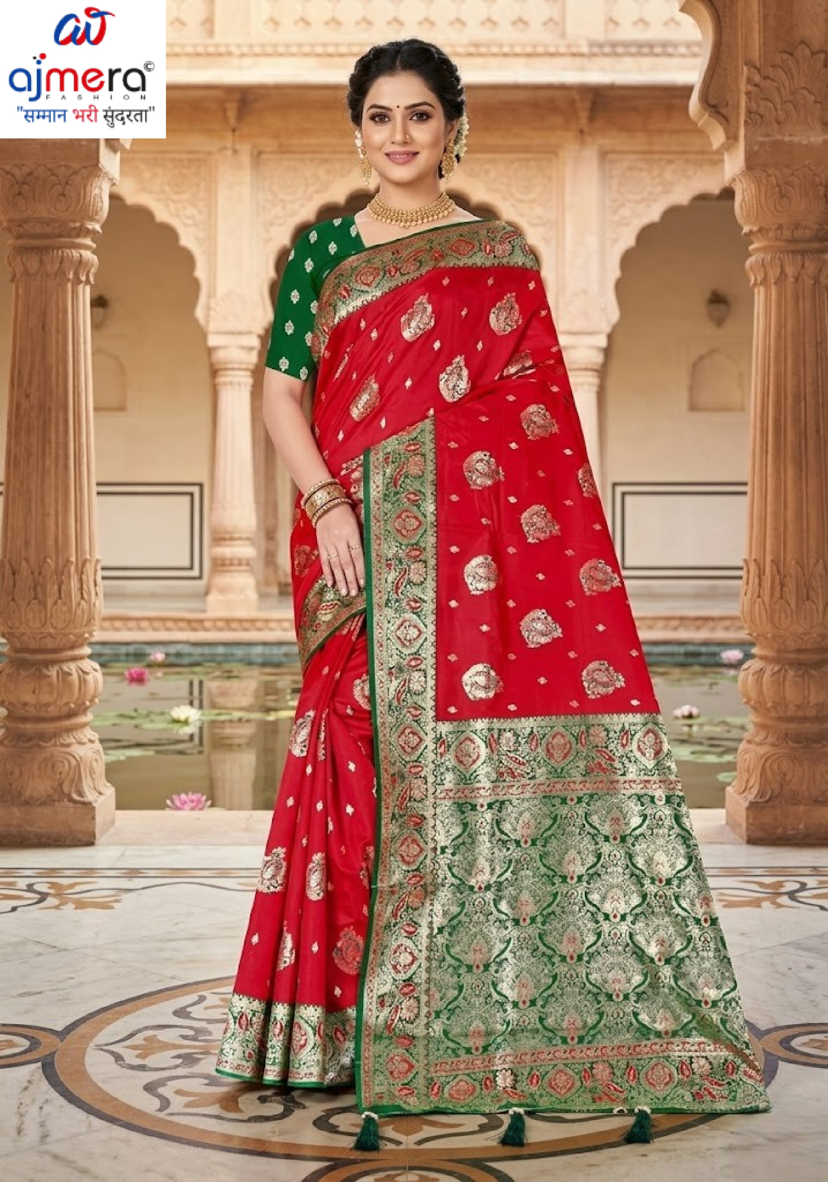 Modern Elegance Jacquard Silk Saree With Blouse Piece | DPM-SPARKLE CHINON