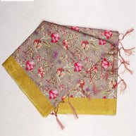 Modern Rapier Silk Matching Saree With Blouse Piece | APL-COPPER CHIMNI