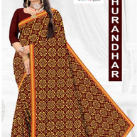 Lycra Designer Dyed Matching Saree without Blouse for Premium Ethnic and Traditional Wear | JP-DHURANDHAR