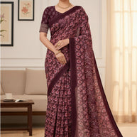 Ranial Print Loose Saree with Blouse for Premium Ethnic and Traditional Wear | AA-SULTAN{W.B}