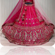 Hand Work And Beads Work Lehenga Choli With Dupatta Manufacturer Supplier Exporter|ABF-HASHTAG