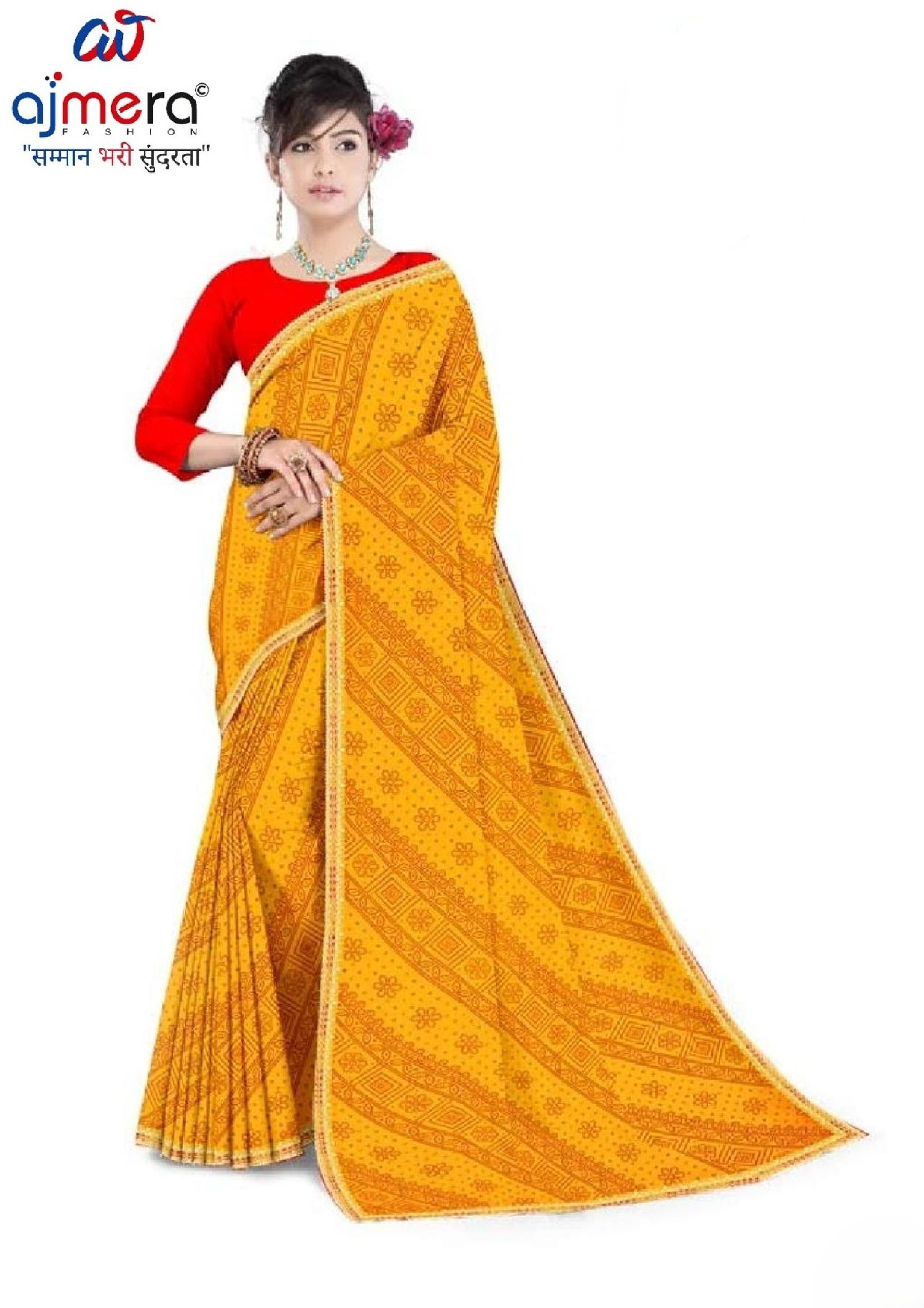 Trendy Printed Saree with Blouse Piece for Women’s Ethnic Wardrobe | TD-SAKHI
