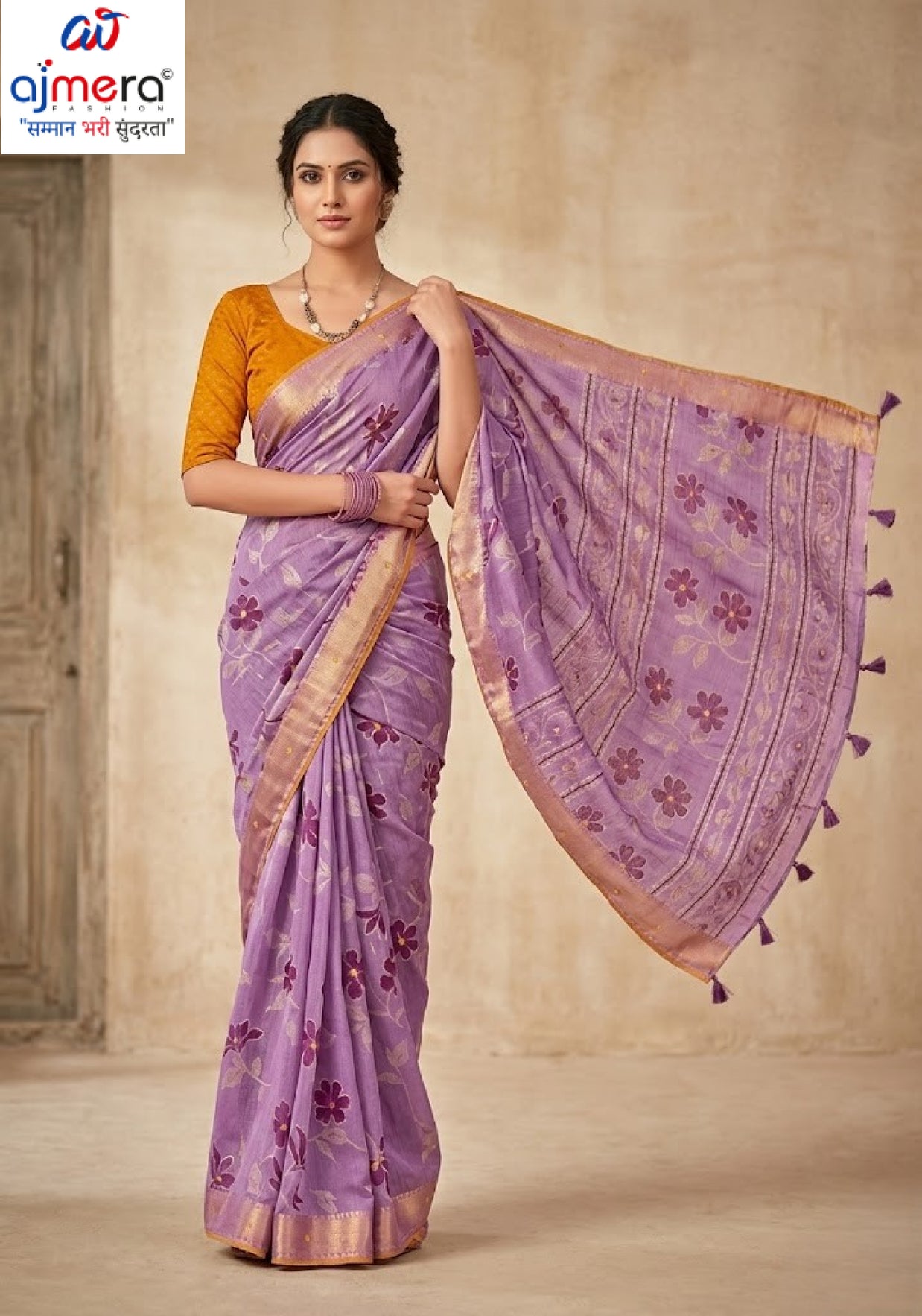 Beautiful Printed Saree with Blouse Piece for Cultural Celebrations  | VDT-SINDOOR