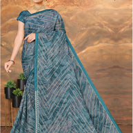 Chic Printed Saree with Blouse Piece for Sophisticated Ethnic Style  | SNR-SATHIYA
