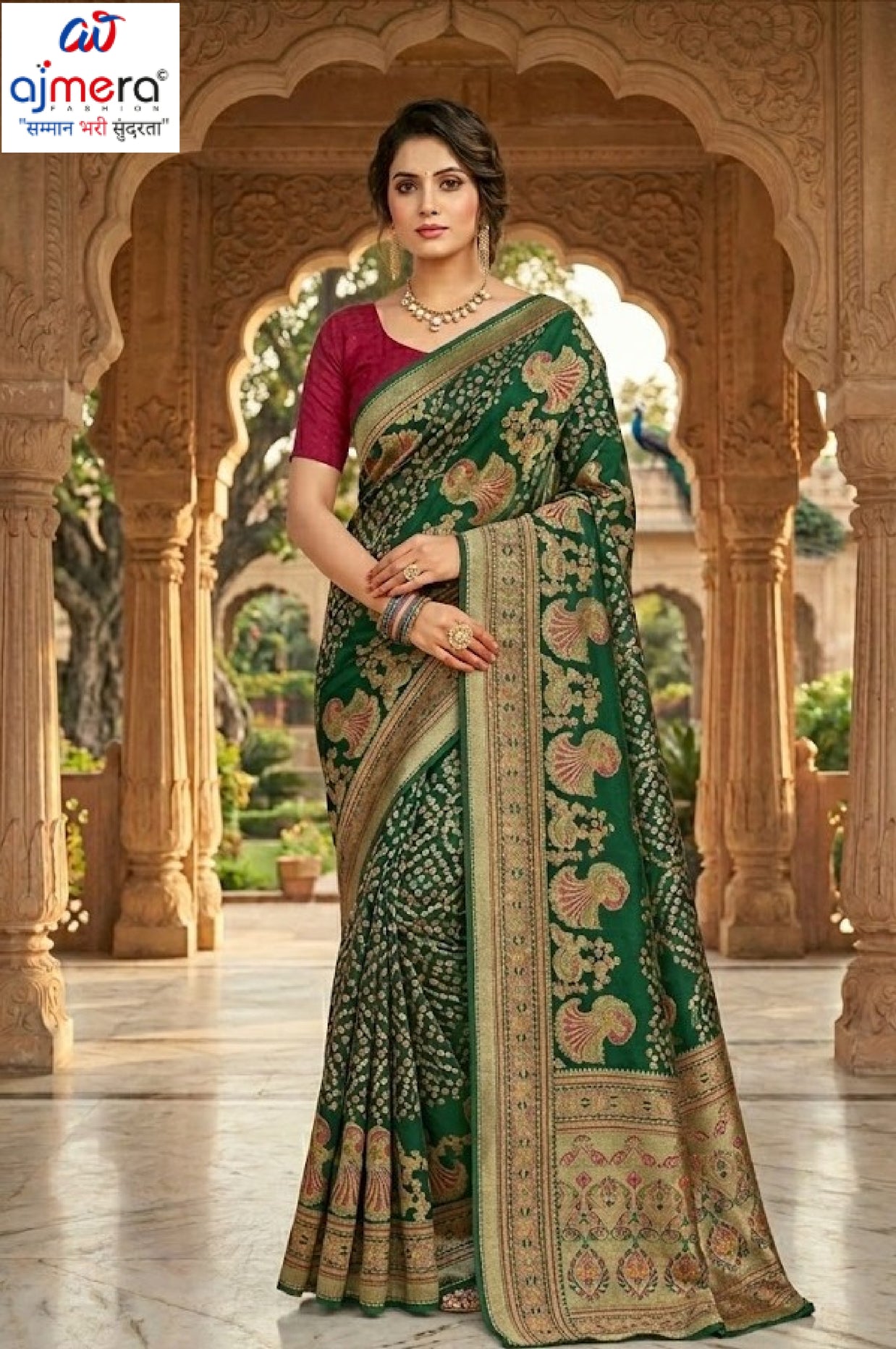 Classic Printed Saree with Blouse Piece for Timeless Traditional Style | VDT-ZOYA BRASSO-20
