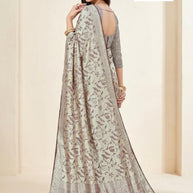 Graceful Jacquard Silk Saree with Blouse Piece for Timeless Ethnic Fashion | PLP-NEW EARTH