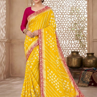 Premium Jacquard Silk Saree with Matching Blouse Piece for Ethnic Celebrations | DNA-DREAM LIGHT