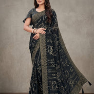 Fashionable Printed Saree with Blouse Piece for Festive Collection  | RDD-SHUBHKALA VOL-02