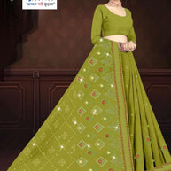 Premium Cotton Saree with Without Blouse for Premium Ethnic and Traditional Wear | PJA-MISS WORLD