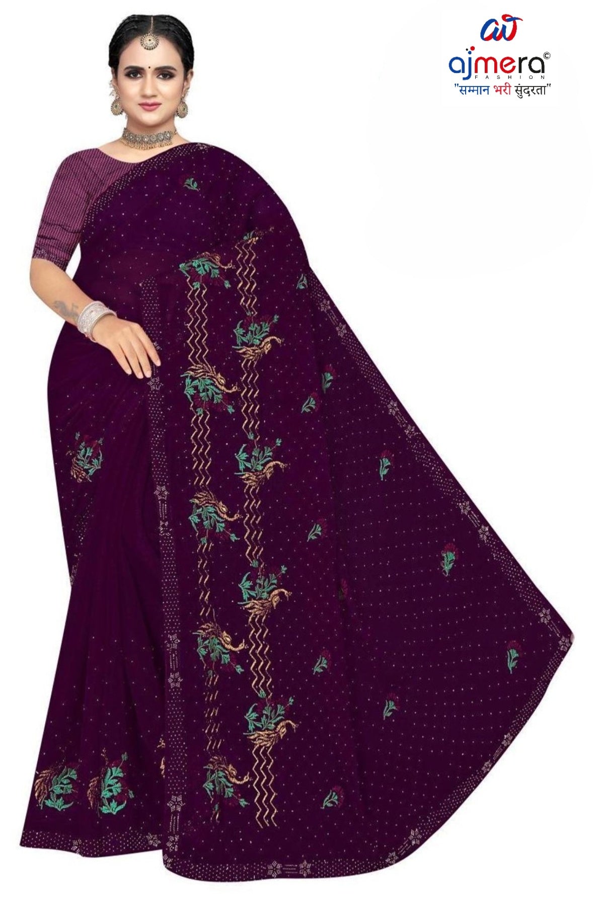 Direct Saree Manufacturer with Blouse Piece for Premium Ethnic and Traditional Wear | VKM-GABBAR