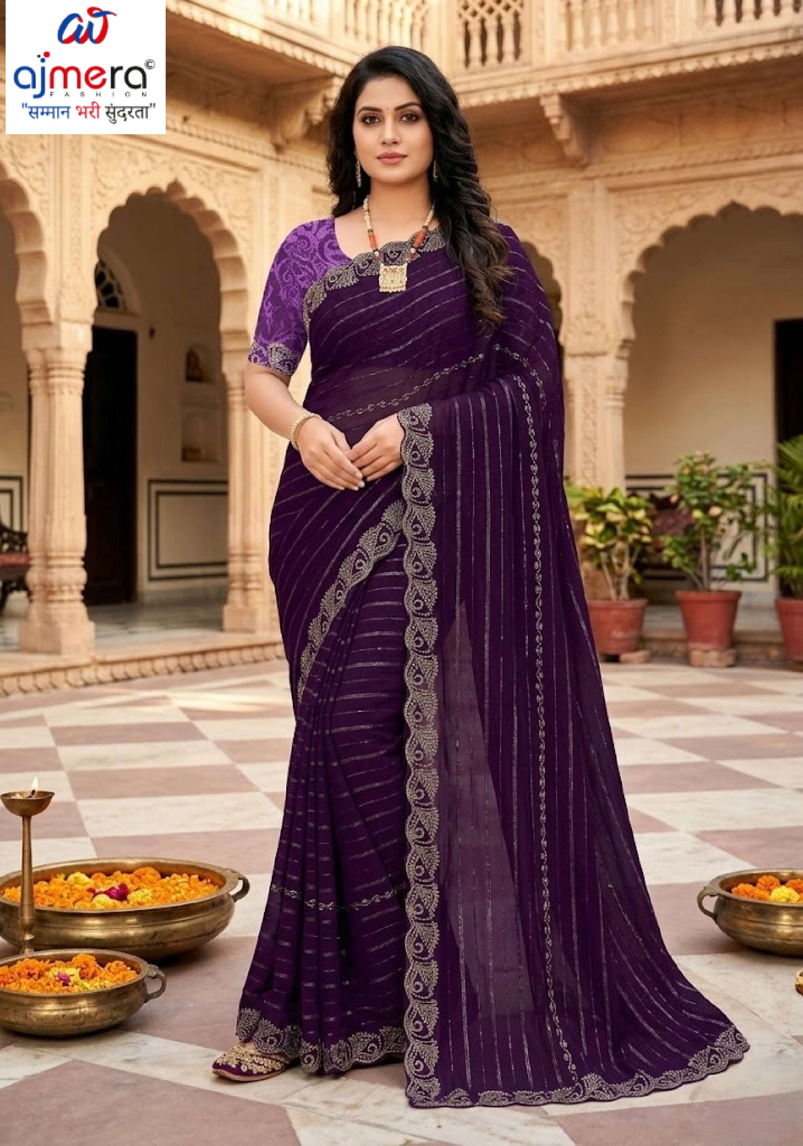 Crepe Dyed Matching Saree with Blouse Piece for Premium Ethnic and Traditional Wear | RAL-SHEHANSHA
