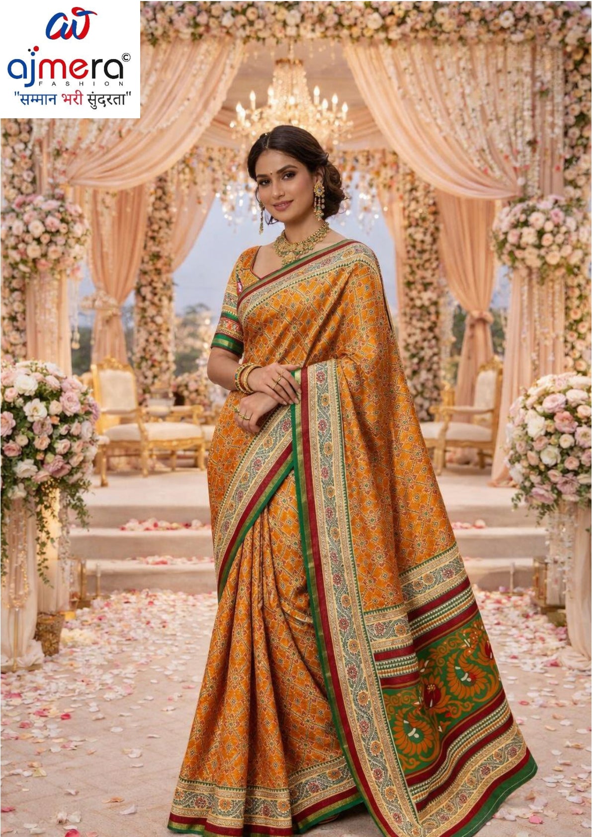 Graceful Printed Saree with Blouse Piece for Modern Ethnic Fashion | RMF-BRIDAL VOL-4