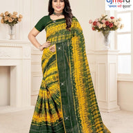 Graceful Printed Saree with Blouse Piece for Modern Ethnic Fashion  | CAS-BHAGYA SHREE