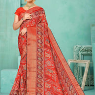 Graceful Printed Saree with Blouse Piece for Modern Ethnic Fashion  | SNR-RASHI
