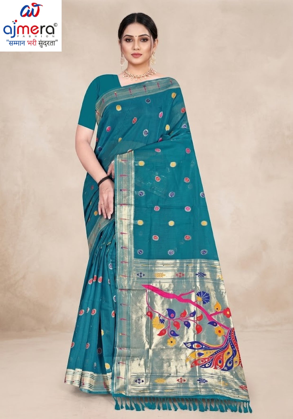 Stylish Jacquard Silk Saree with Blouse Piece for Festive Collection | TUL-SAFARI COTTON VOL-03