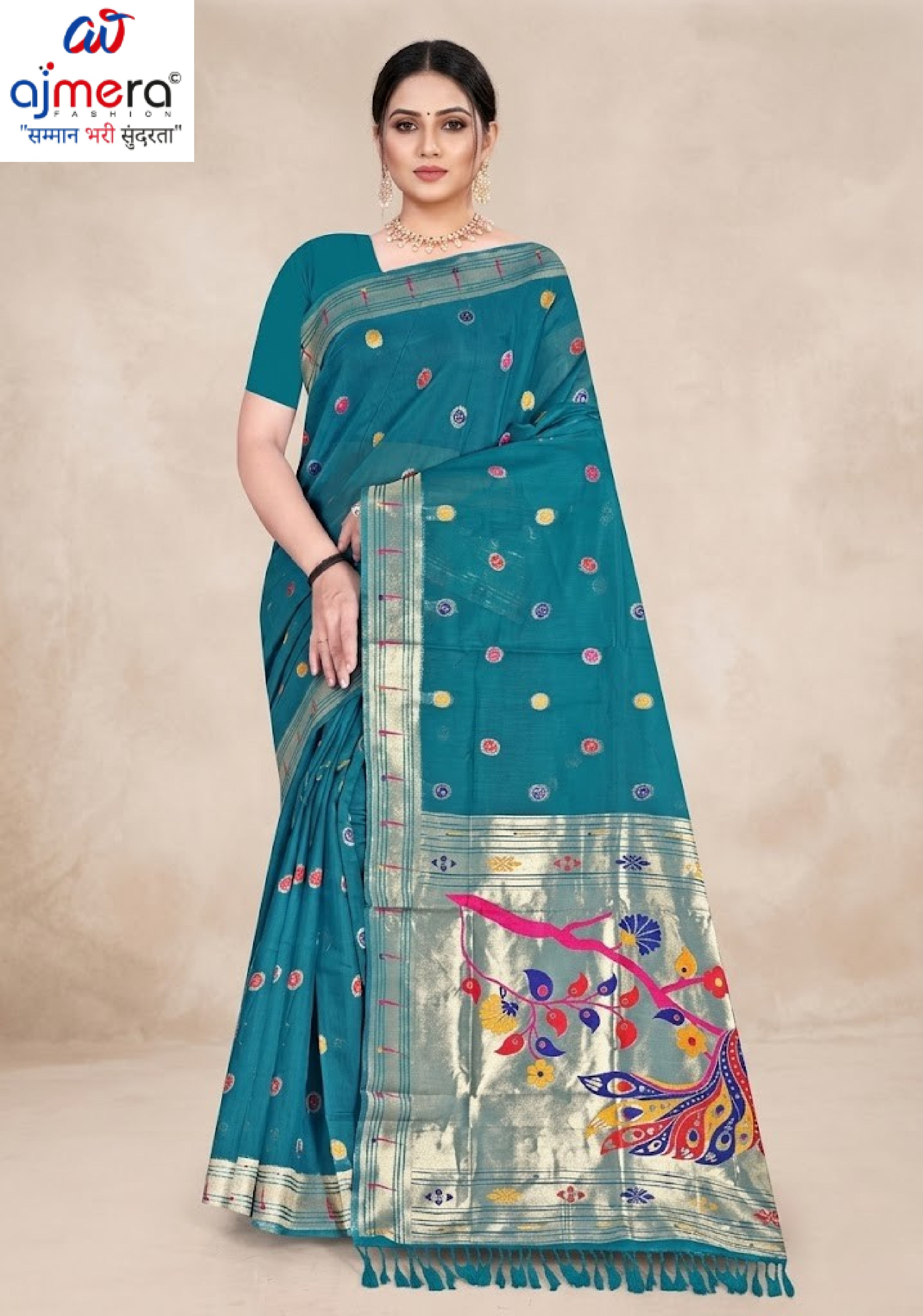 Stylish Jacquard Silk Saree with Blouse Piece for Festive Collection | TUL-SAFARI COTTON VOL-03