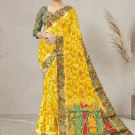 Graceful Jacquard Silk Saree with Blouse Piece for Timeless Ethnic Fashion | DNA-VITA