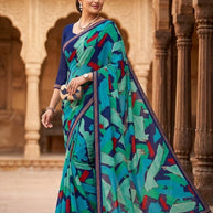 Designer Printed Saree with Blouse Piece for Special Occasions  | SGR-CHAND CHAKORI