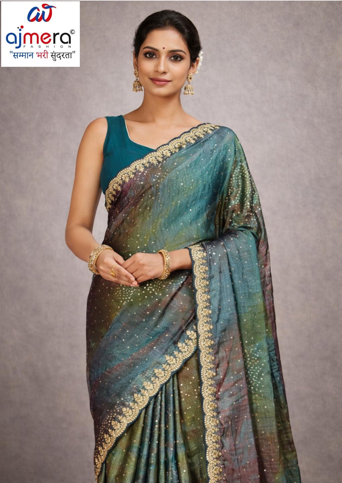 Contemporary Printed Saree with Blouse Piece for Premium Wear | RDD-MELLISA
