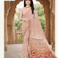 Vichitra Print Loose Saree without Blouse for Premium Ethnic and Traditional Wear | CAS-TATA SKY