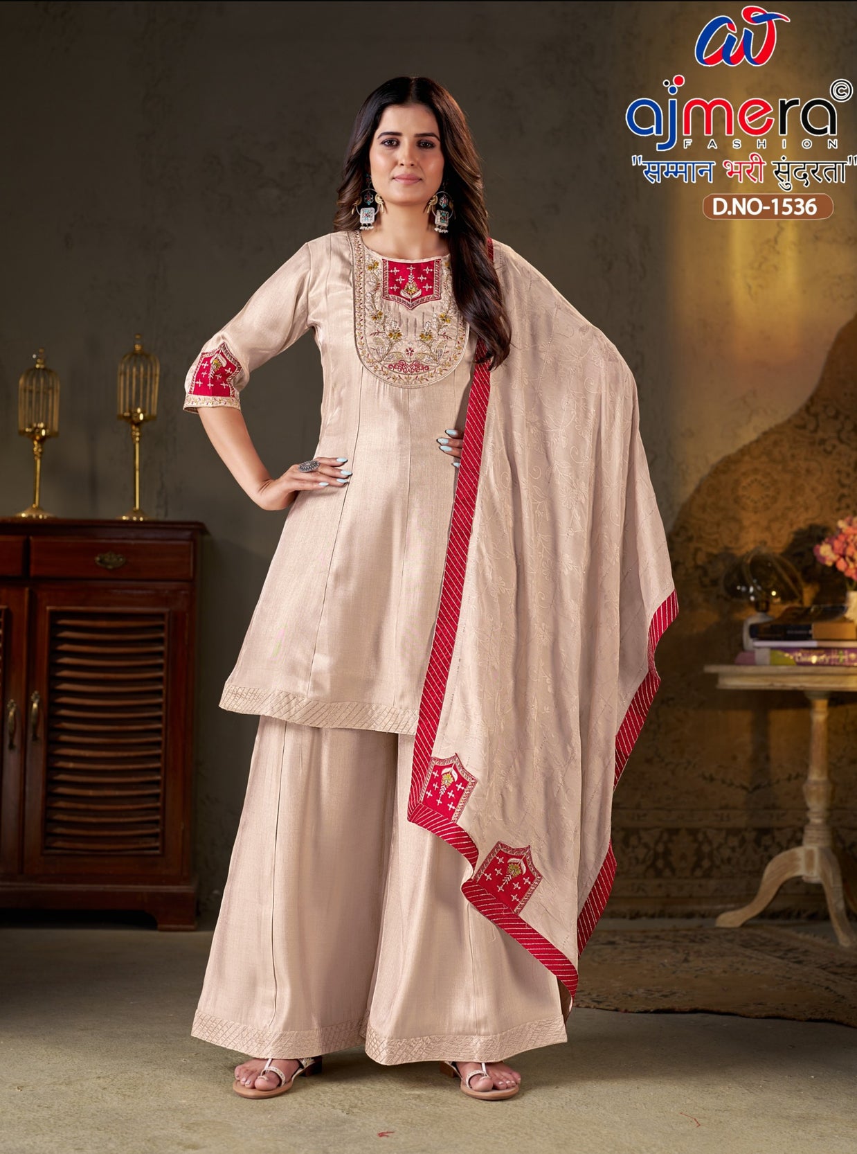 Designer Royal Ethnic Kurti Set for Women | JMH-1536