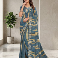 Graceful Printed Saree with Blouse Piece for Modern Ethnic Fashion  | RDD-DHWANI
