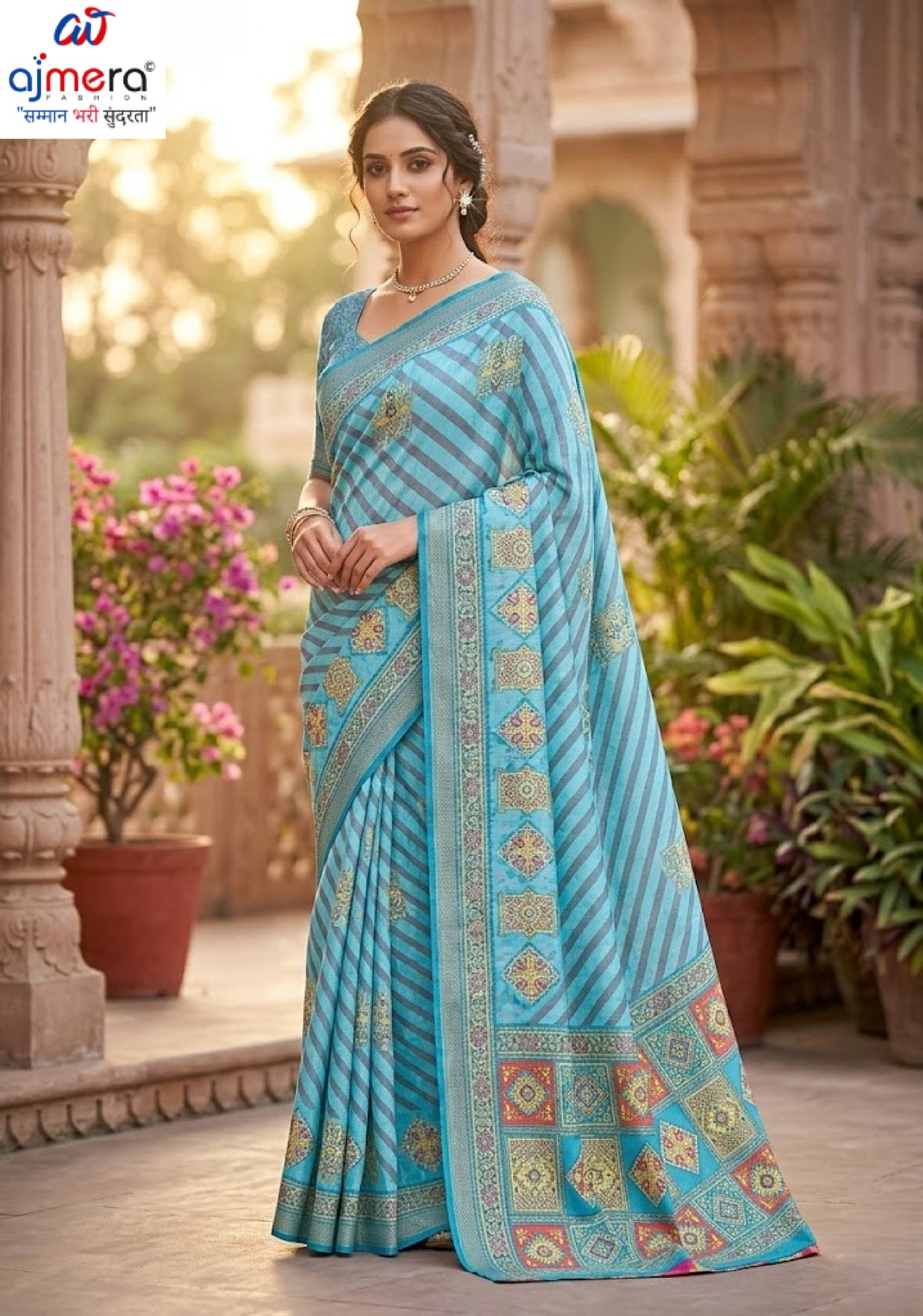 Designer Printed Saree with Blouse Piece for Special Occasions | SSR-FOCUS