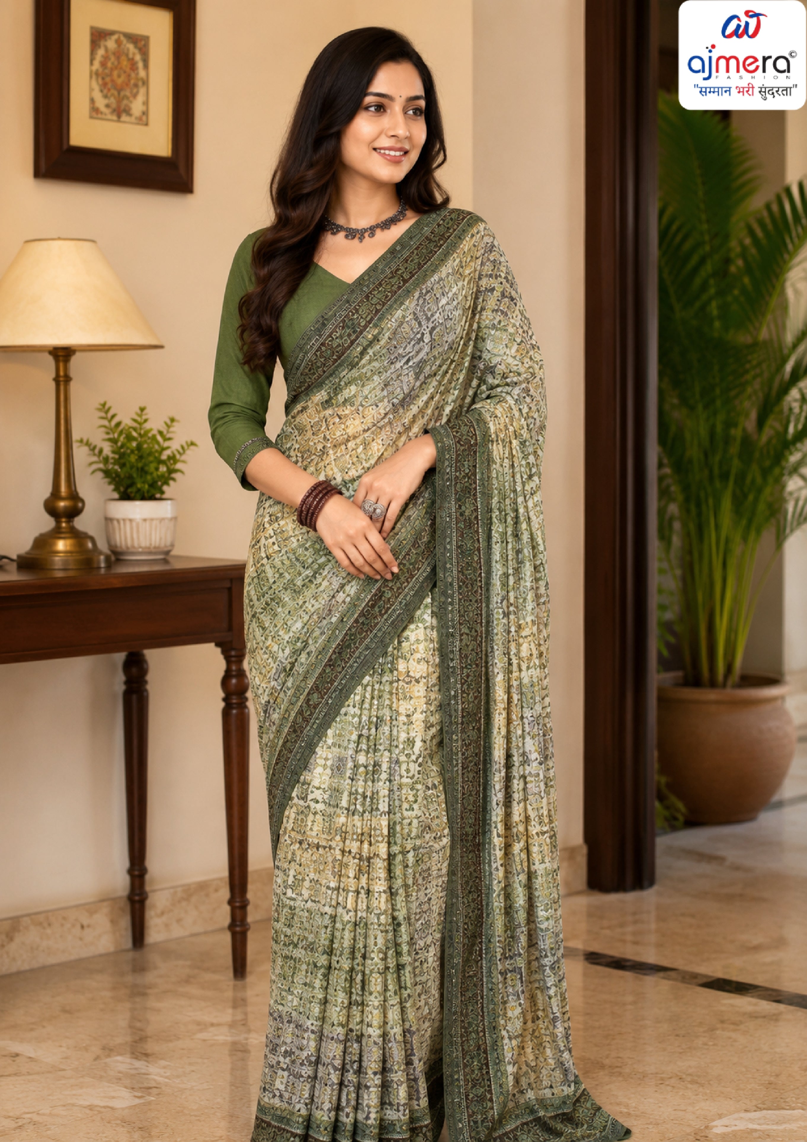 Beautiful Printed Saree with Blouse Piece for Cultural Celebrations | SGR-ANUPAMA