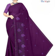 Fancy Lycra Matching Saree with Blouse Piece for Premium Ethnic and Traditional Wear | VKM-HOLIKA