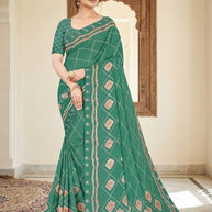 Exclusive Printed Saree with Blouse Piece for Elegant Ethnic Look | GLC-ITALIAN CRAPE