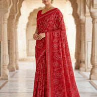 Graceful Printed Saree with Blouse Piece for Modern Ethnic Fashion | SSR-FESTIVAL