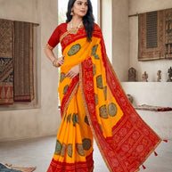 Beautiful Printed Saree with Blouse Piece for Cultural Celebrations | JS-LAVYA