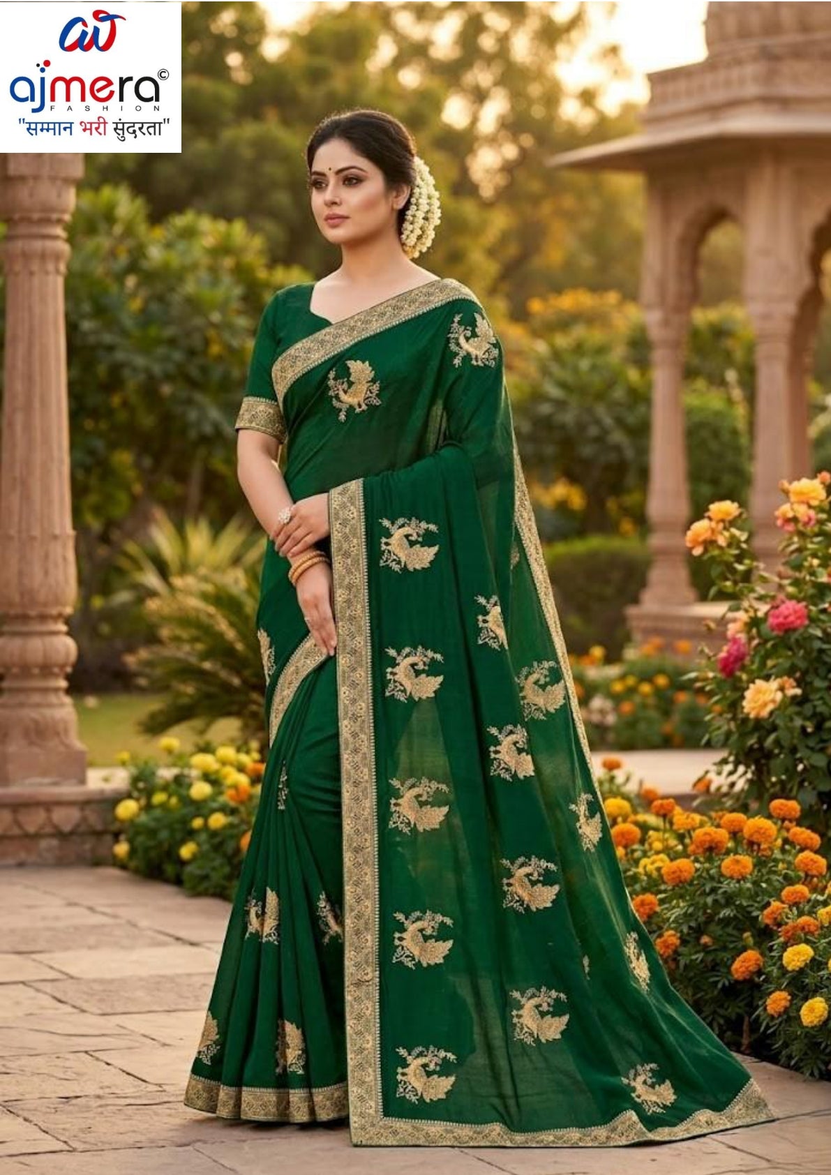 Satin Dyed Matching Saree with Blouse Piece for Premium Ethnic and Traditional Wear | VKM-APPLE