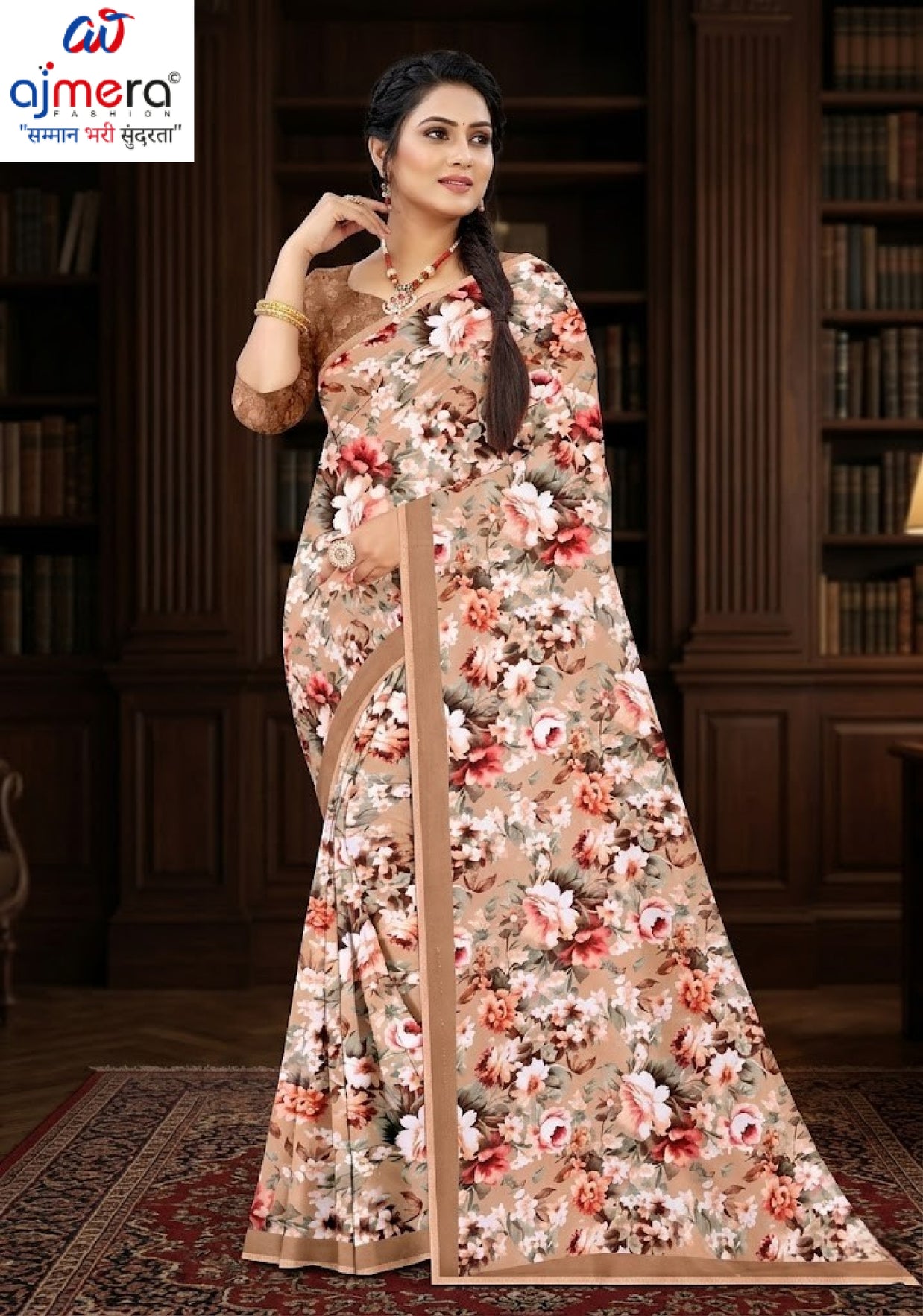 Contemporary Printed Saree with Blouse Piece for Premium Wear | GLC-VENUS