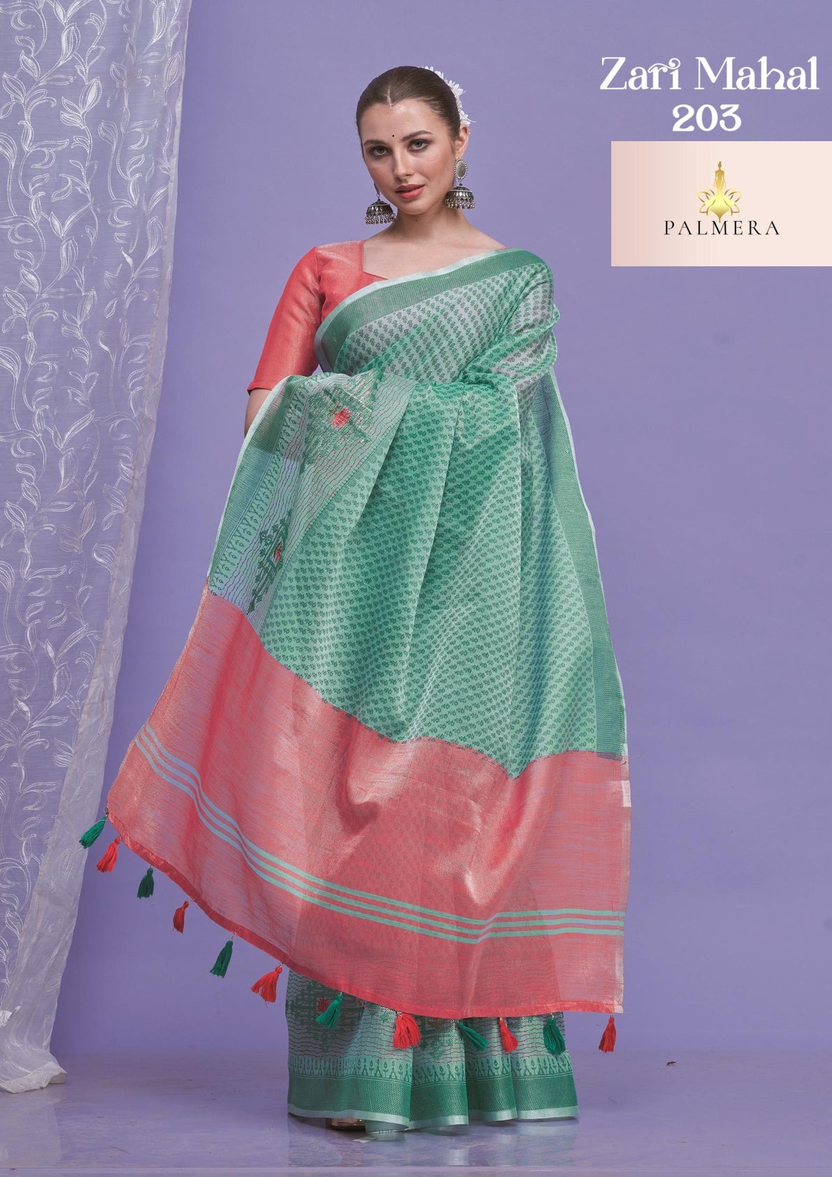 Palmera Saree Wholesaler and Palmera Saree Supplier | ALL-ZARI MAHAL VOL-02