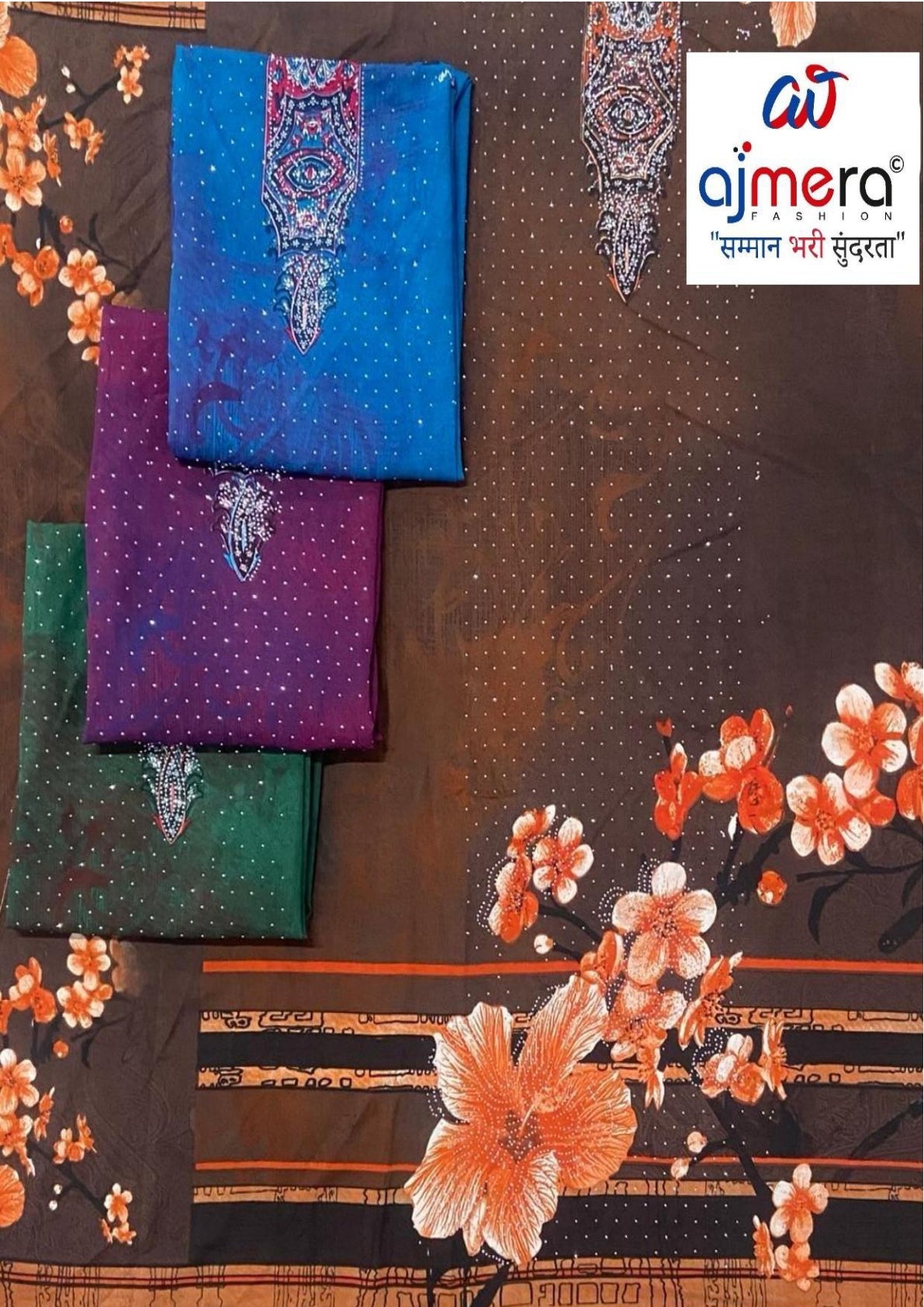 Printed Unstitched Dress Material | DAF-PAKIZA