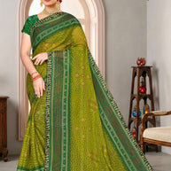 Contemporary Printed Saree with Blouse Piece for Premium Wear | SNR-SANDWISH