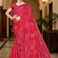 Chic Printed Saree with Blouse Piece for Sophisticated Ethnic Style | SNR-RACHNA