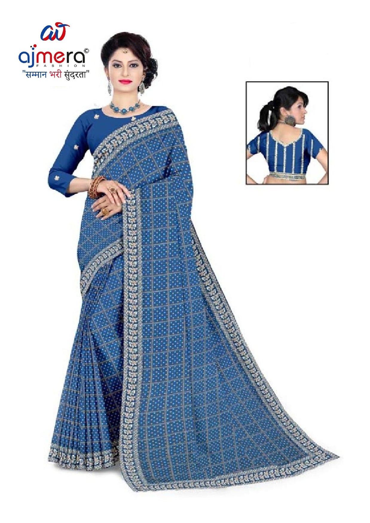 Beautiful Printed Saree with Blouse Piece for Cultural Celebrations  | TD-MAKKHAN MALAI