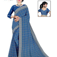 Beautiful Printed Saree with Blouse Piece for Cultural Celebrations  | TD-MAKKHAN MALAI