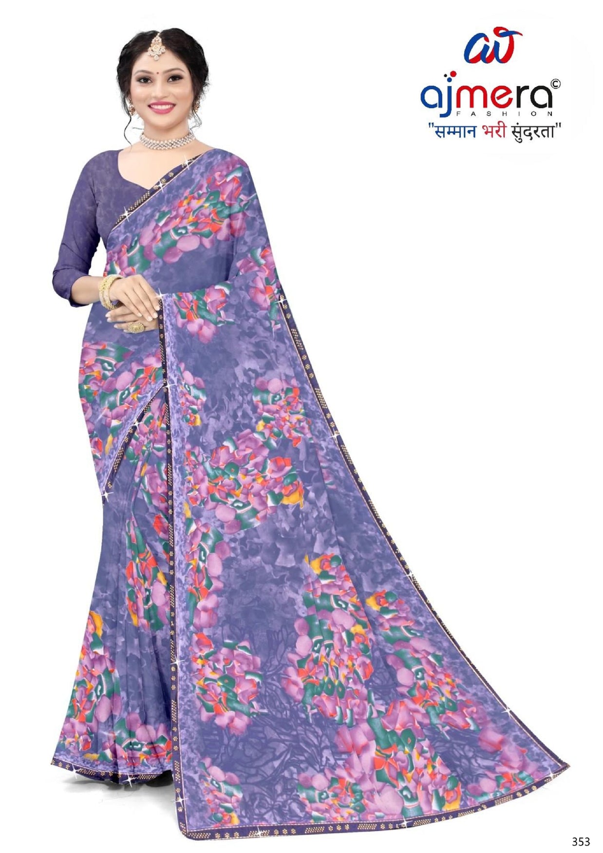 Premium Printed Saree with Matching Blouse Piece for Ethnic Elegance  | TTS-KAVERI
