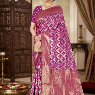 Fancy Jacquard Silk Saree With Blouse Piece | TUL-AARTI SITA COTTON