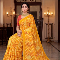 Designer Printed Saree with Blouse Piece for Special Occasions | SSR-WARNER-A