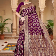 Trendy Jacquard Silk Saree With Blouse Piece | DBU-BANARASI SILK VOL-1